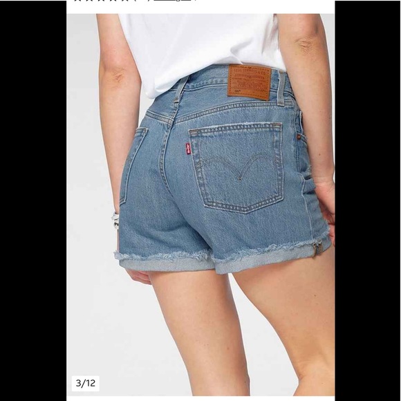 Levis Cutoff Denim Shorts - Picture 2 of 9
